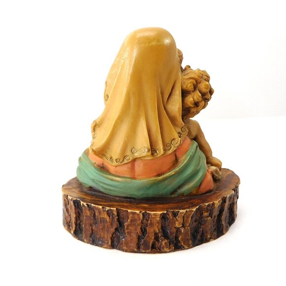 Madonna Mother & Child Figurine Sculpture Statue Italy Hand Painted Vintage - Picture 4 of 7